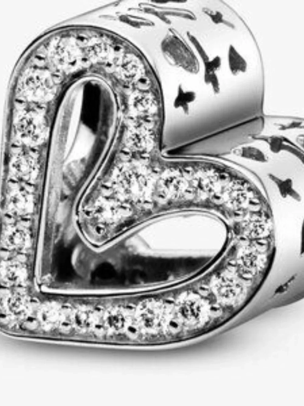 Pandora Sparkling Freehand Heart Charm